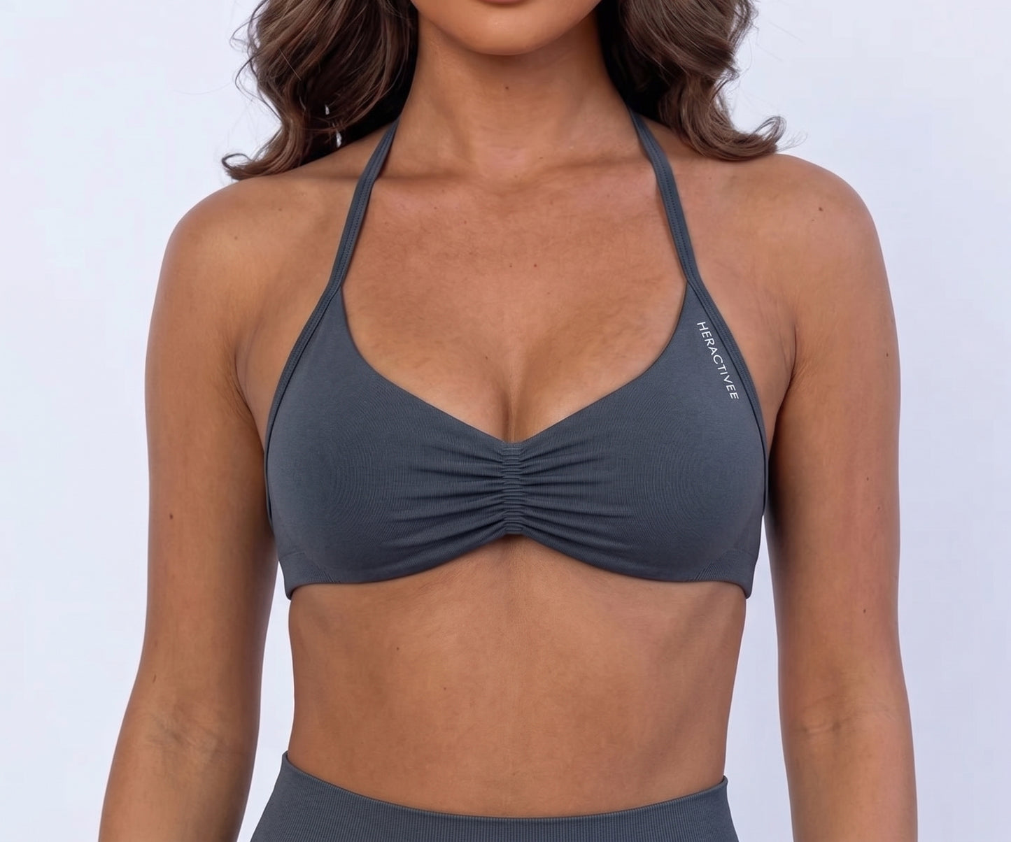 Contour Backless Bra-Charcoal gray