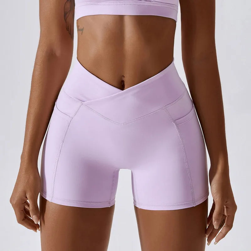 Signature V-Cut Contour Yoga Shorts with side pocket (more colors)