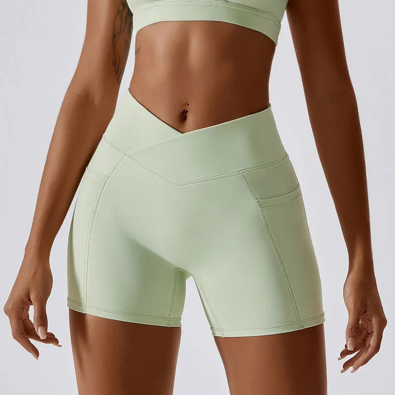 Signature V-Cut Contour Yoga Shorts with side pocket (more colors)
