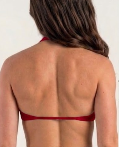 Contour Backless Bra- Red