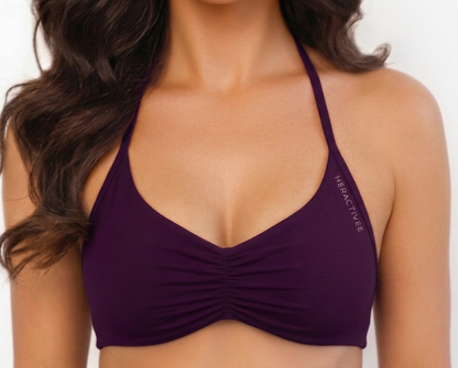 Contour Backless Bra-Grape