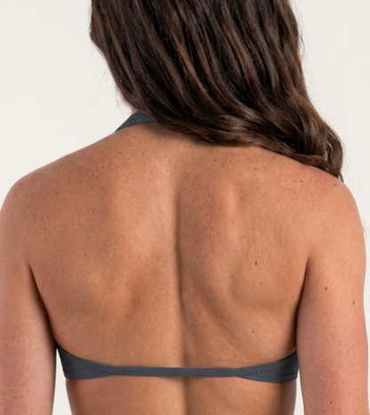 Contour Backless Bra-Charcoal gray
