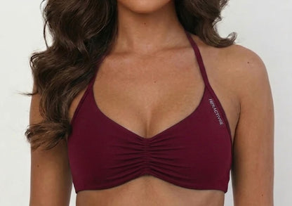 Contour Backless Bra - Burgundy